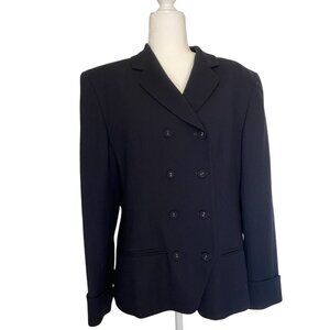 Vintage Anne Klein 100% Wool Blazer Size 14